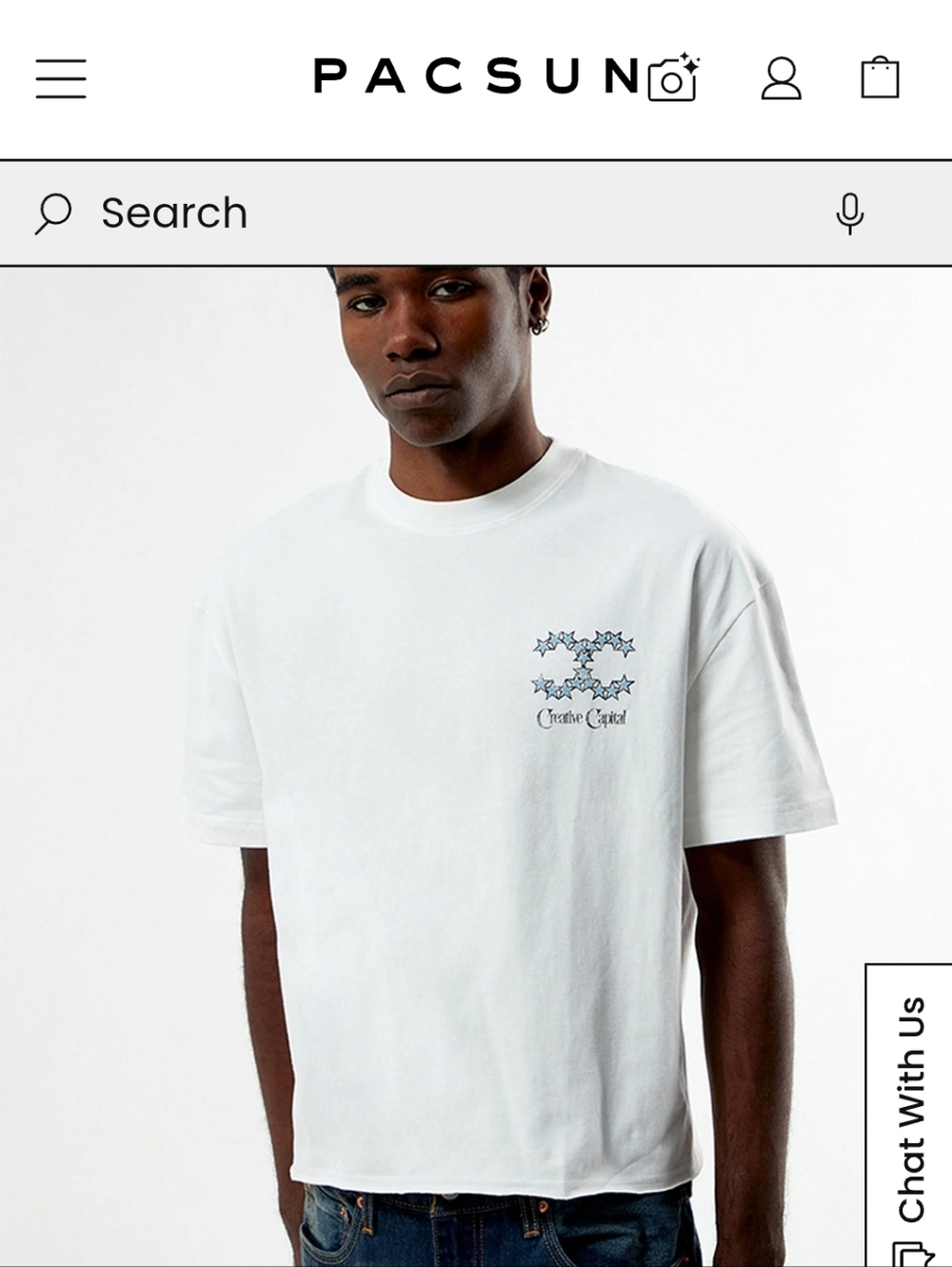 PacSun White Short Sleeve Graphic Logo Tee